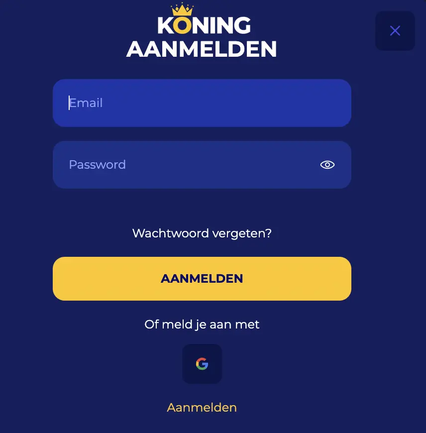 koning casino login