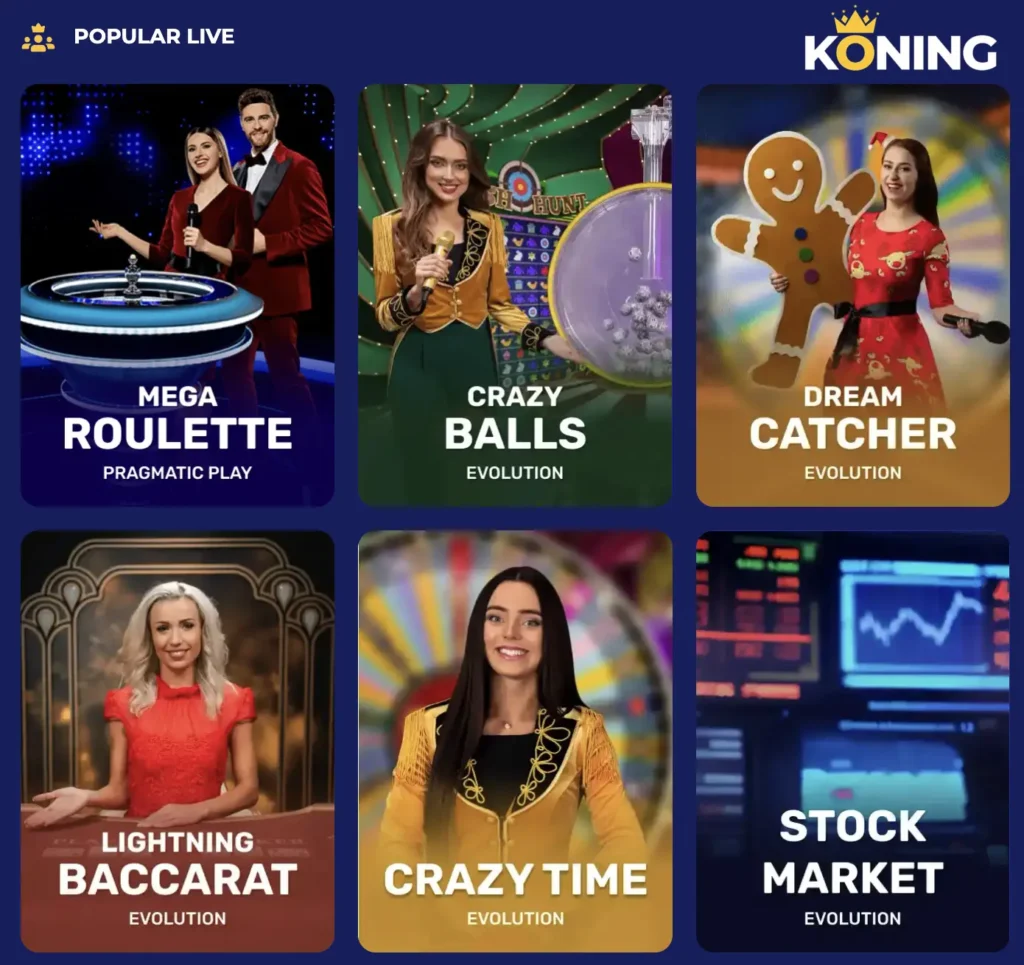 koning live dealer spellen