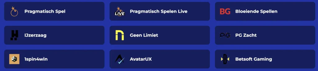 Leveranciers van spelsoftware